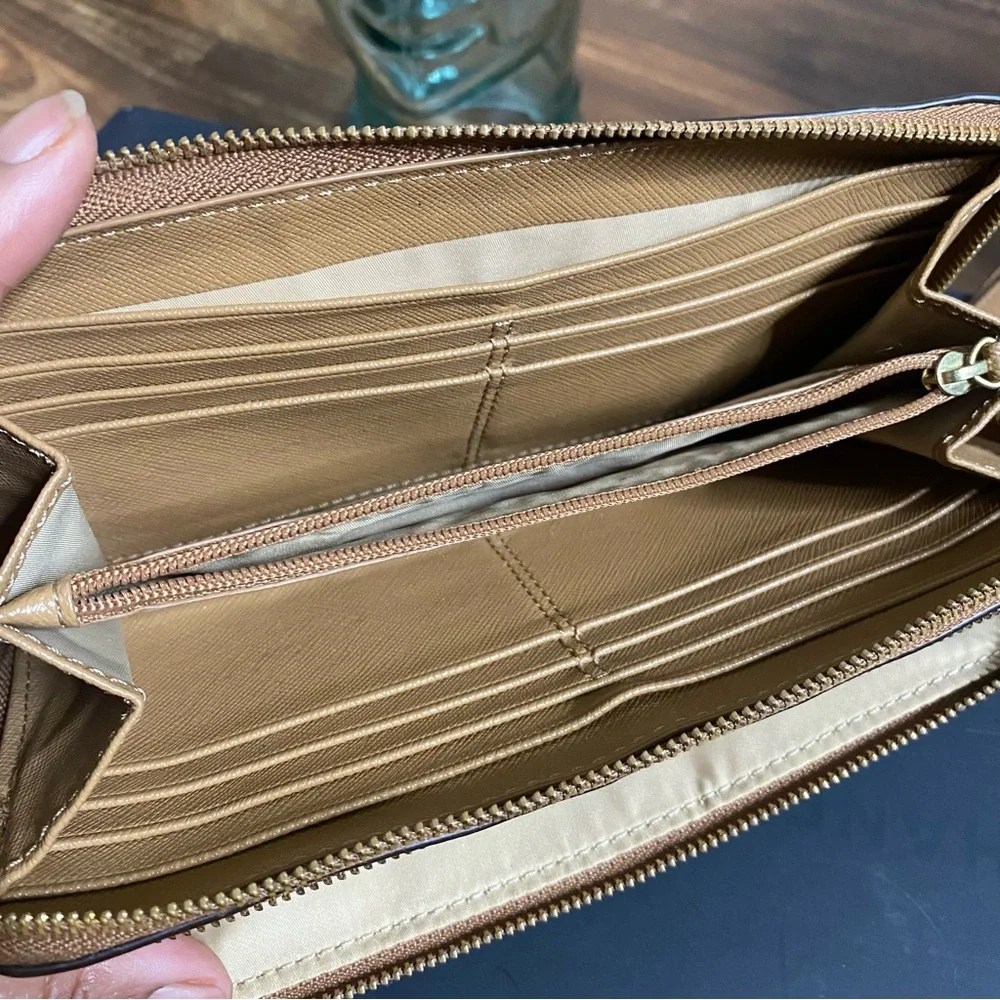 Coach stitched leather